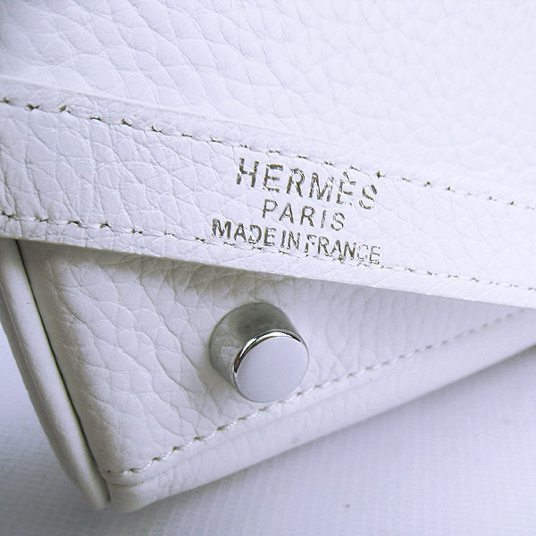 High Quality Hermes Kelly 35CM Togo Leather Bag White 6308 - Click Image to Close